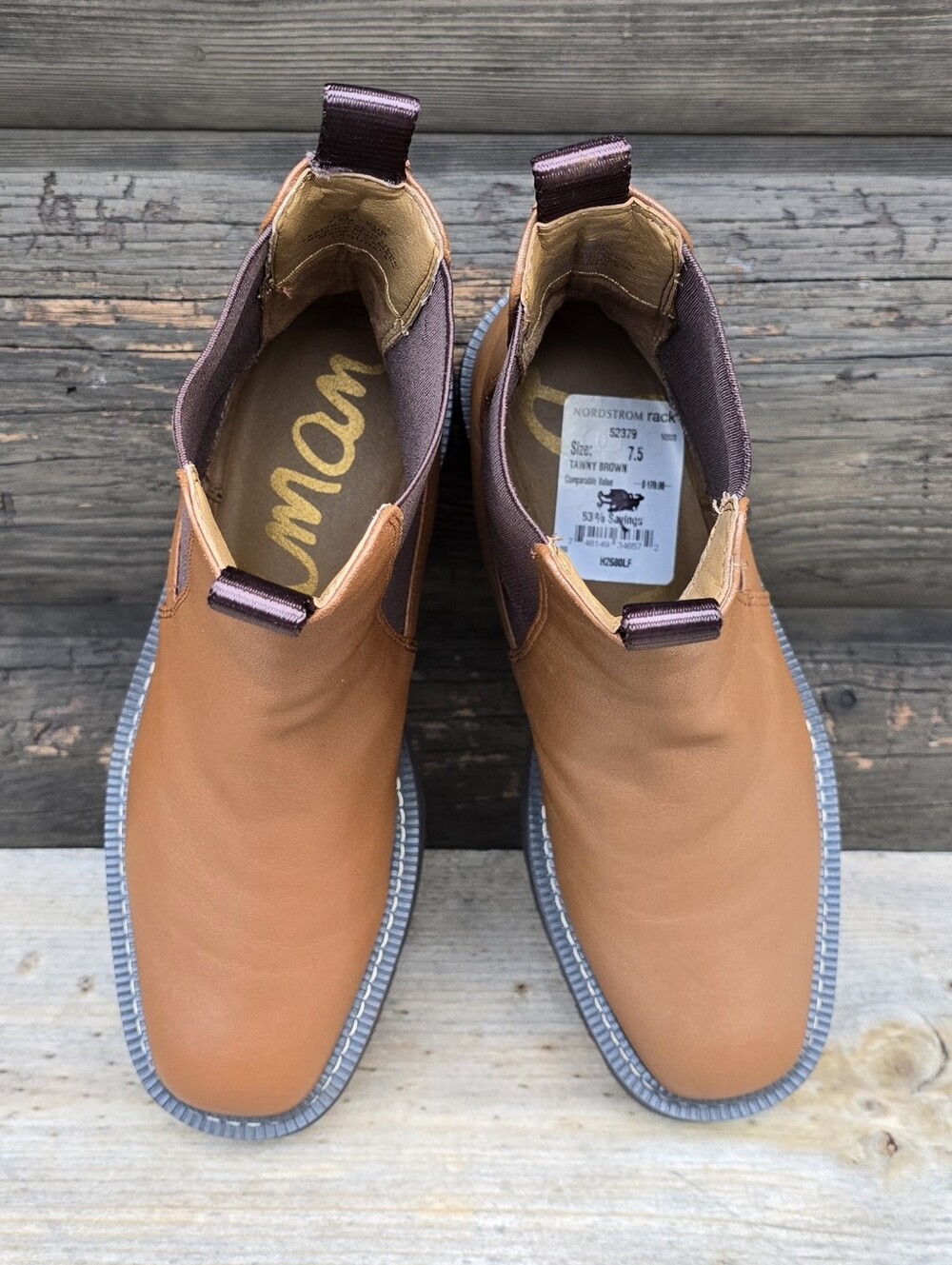 Sam Edelman Laguna Urban Utility Minimalist Platform Lug Sole Chelsea Boots 7.5M - Picture 7 of 16